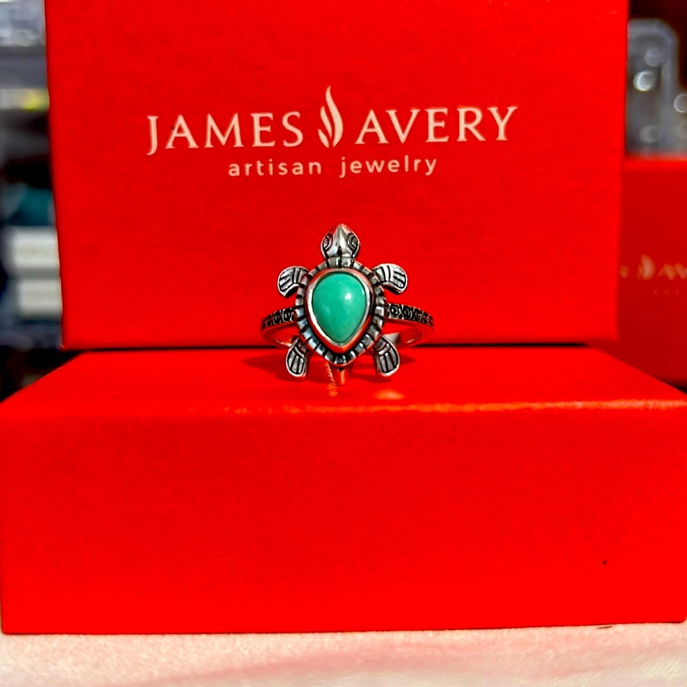 James Avery Turtle Gemstone Ring